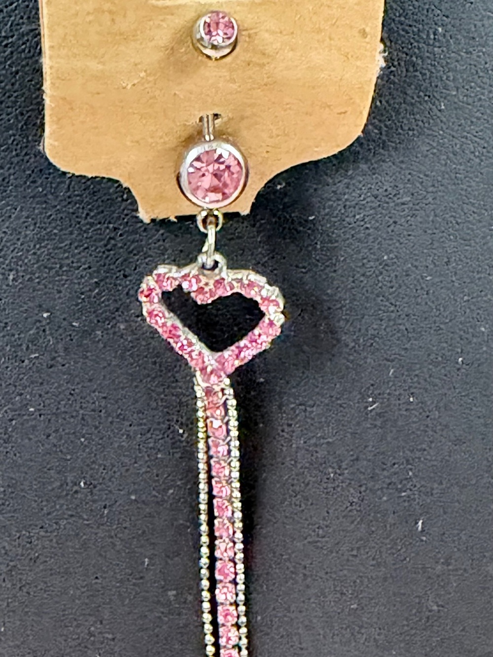 🍀3/$30 Pink Heart Key Bellybutton Earring - Women Jewelry